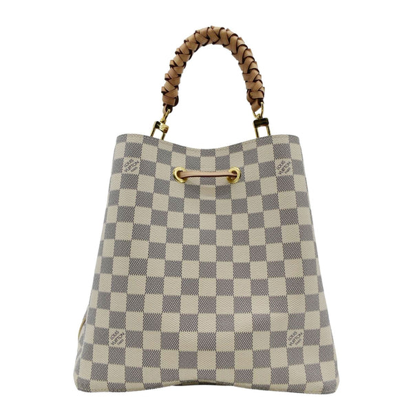 LOUIS VUITTON Neonoe Braided Handle Damier Crossbody Bag White back look