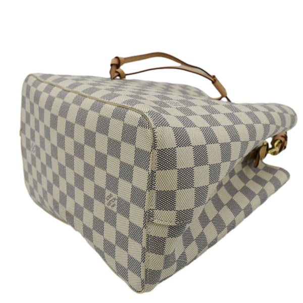 LOUIS VUITTON Neonoe Braided Handle Damier Azur Crossbody Bag White