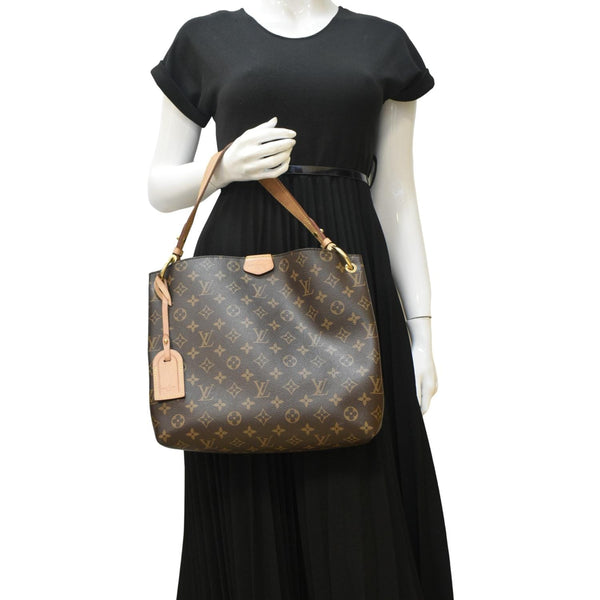 LOUIS VUITTON Graceful PM Monogram Canvas Hobo Shoulder Bag Brown