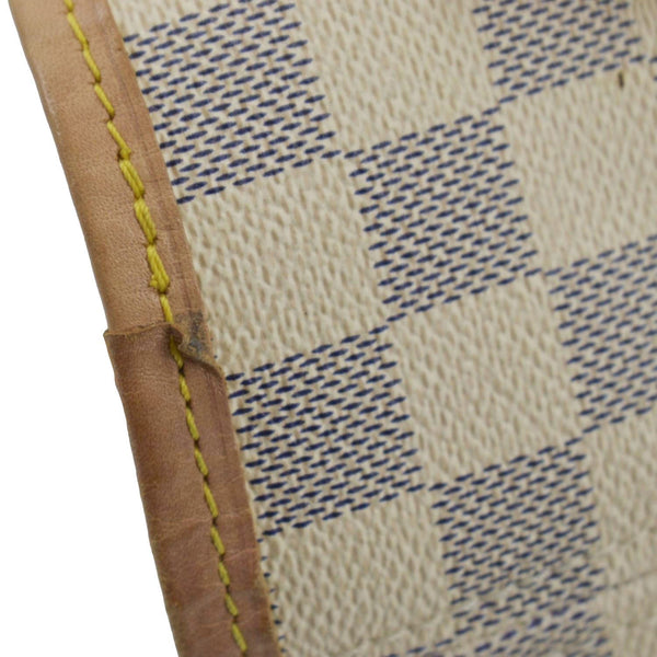 LOUIS VUITTON Neverfull MM Damier Azur Shoulder Bag White