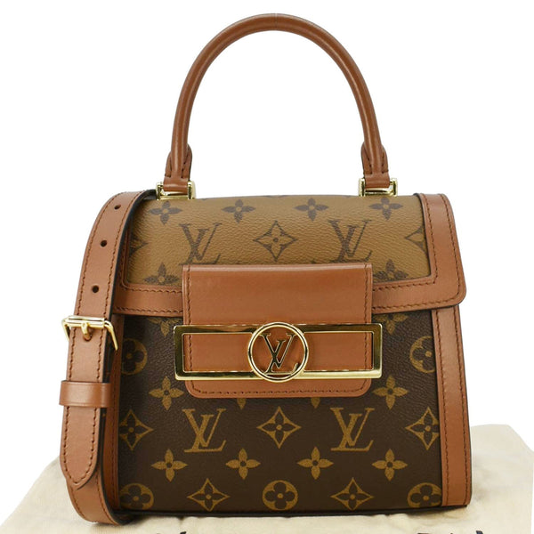 LOUIS VUITTON Dauphine Capitale Monogram Reverse Canvas Crossbody Bag Brown