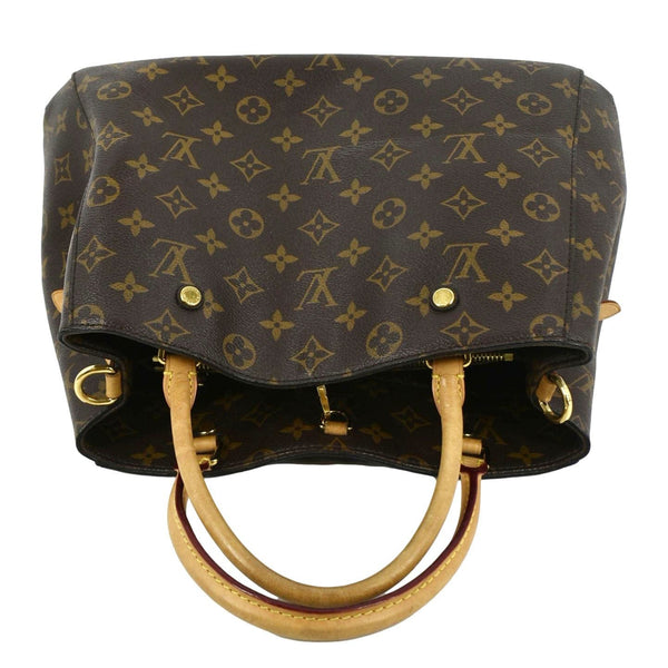 LOUIS VUITTON Montaigne MM Monogram Canvas Shoulder Bag Brown