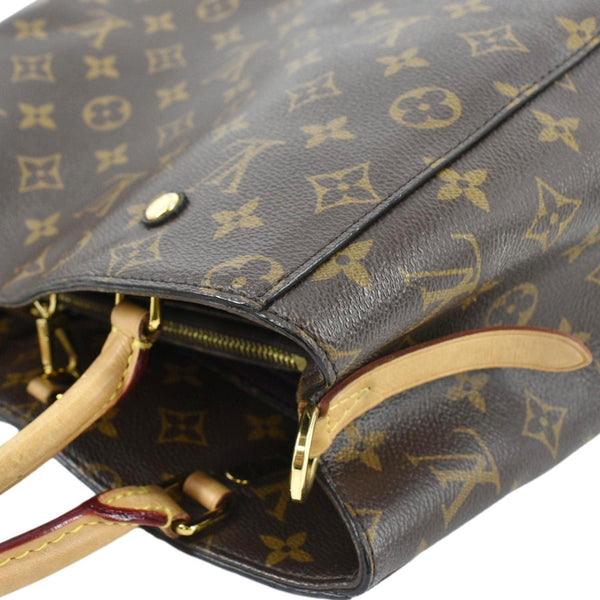 LOUIS VUITTON Montaigne MM Monogram Canvas Shoulder Bag Brown