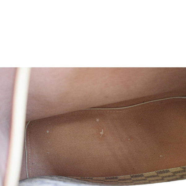 LOUIS VUITTON Neonoe Braided Handle Damier Azur Crossbody Bag White