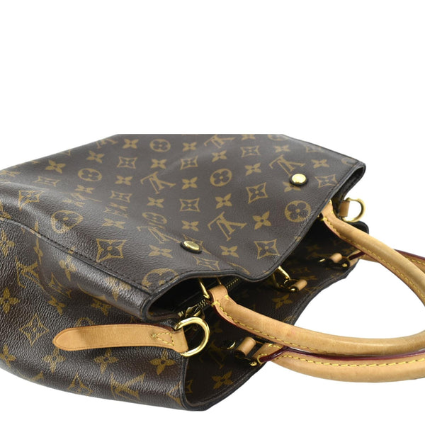 LOUIS VUITTON Montaigne MM Monogram Canvas Shoulder Bag Brown
