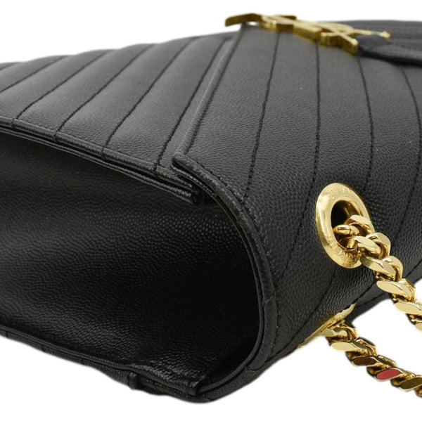 YVES SAINT LAURENT Black Shoulder Bag front right corner look