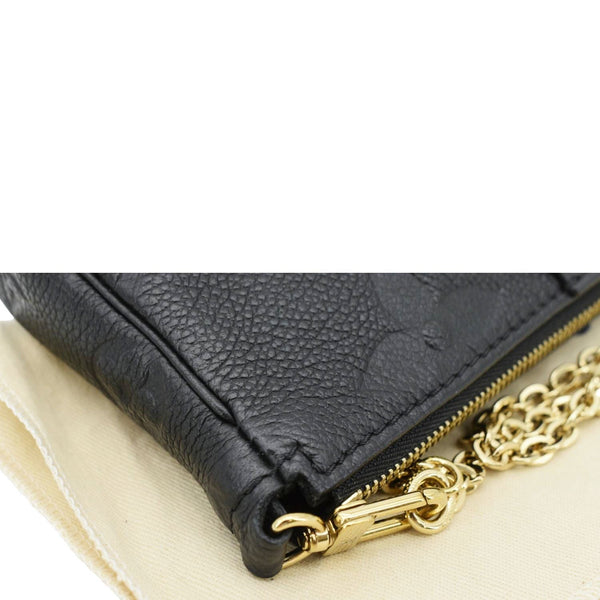 LOUIS VUITTON Pochette Accessoires Monogram Empreinte Shoulder Bag Black
