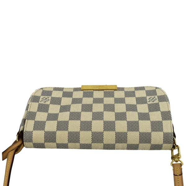 LOUIS VUITTON Favorite MM Damier Azur Crossbody Bag White