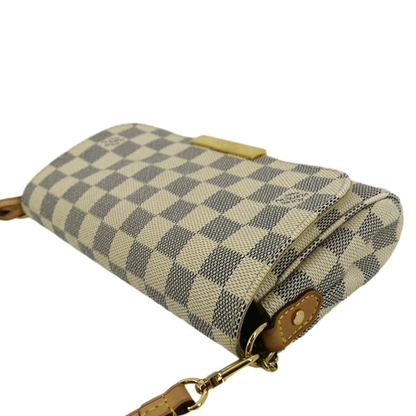 LOUIS VUITTON Favorite MM Damier Azur Crossbody Bag White