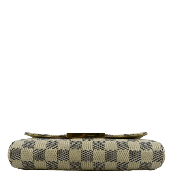 LOUIS VUITTON Favorite MM Damier Azur Crossbody Bag White