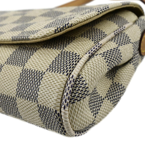 LOUIS VUITTON Favorite MM Damier Azur Crossbody Bag White