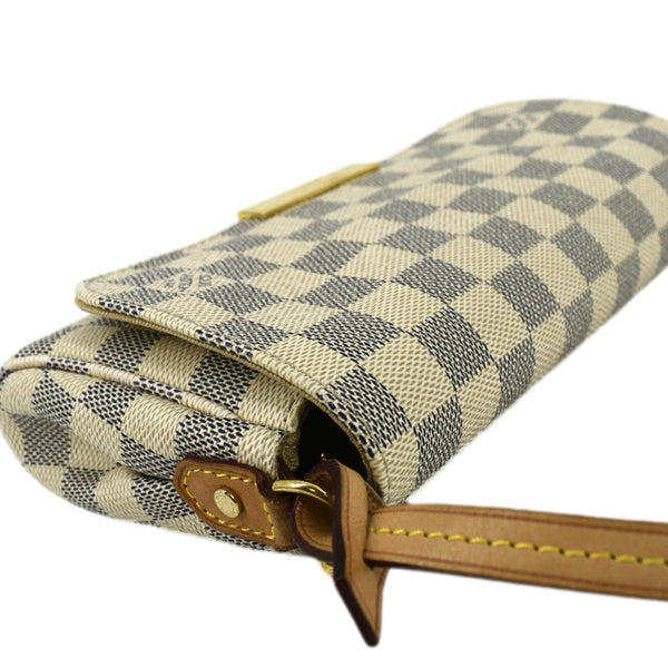 LOUIS VUITTON Favorite MM Damier Azur Crossbody Bag White