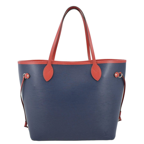 LOUIS VUITTON Neverfull MM Epi Leather Tote Shoulder Bag Blue