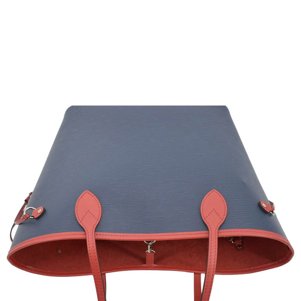 LOUIS VUITTON Neverfull MM Epi Leather Tote Shoulder Bag Blue