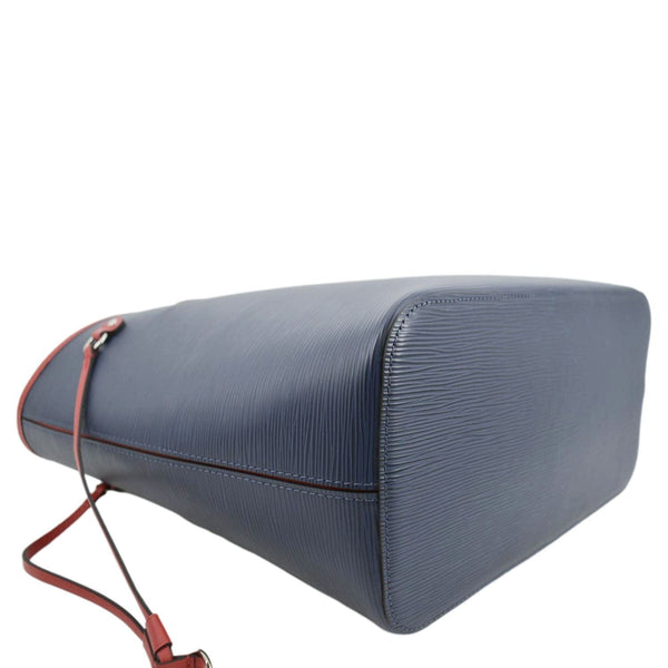 LOUIS VUITTON Neverfull MM Epi Leather Tote Shoulder Bag Blue