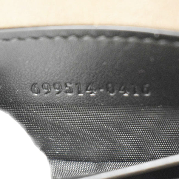 GUCCI GG Marmont Half Moon Mini Leather Shoulder Bag Black 699514