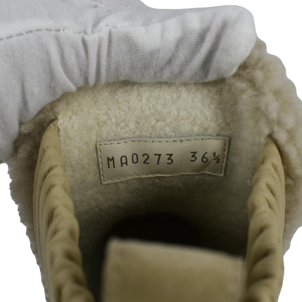 LOUIS VUITTON Ruby Flat Suede Ankle Boot Beige Size 36 1/2