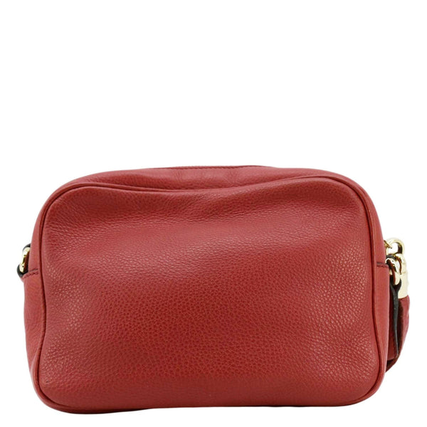 GUCCI Soho Disco Leather Red Crossbody Bag back look