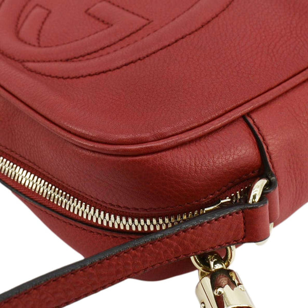 GUCCI Soho Disco Leather Crossbody Bag Red 308364