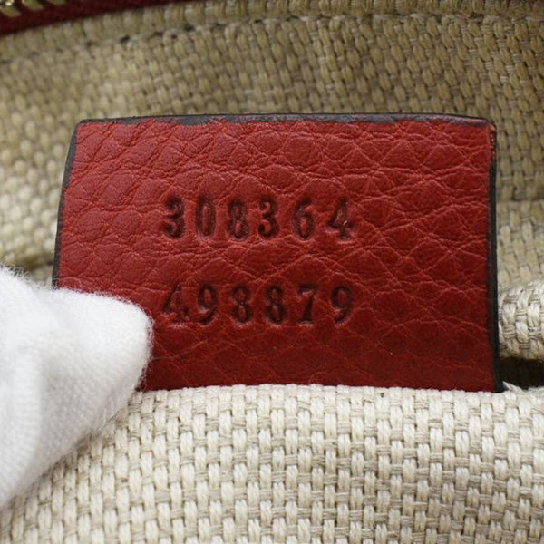 GUCCI Soho Disco Leather Crossbody Bag Red 308364