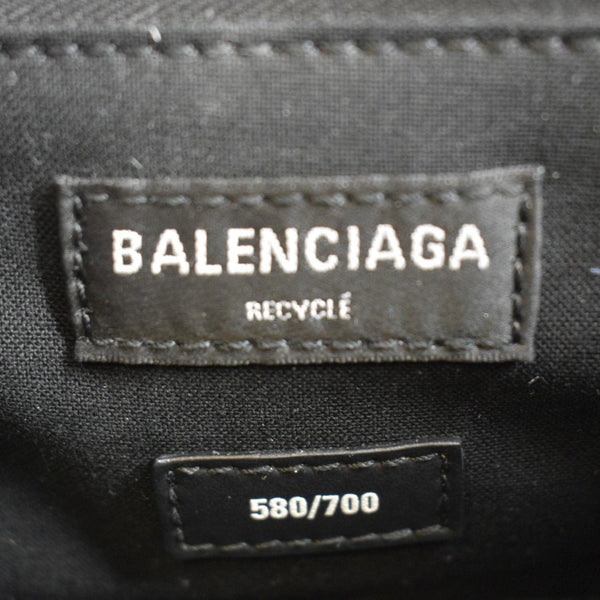 BALENCIAGA Small Hourglass Denim Top Handle Shoulder Bag Blue