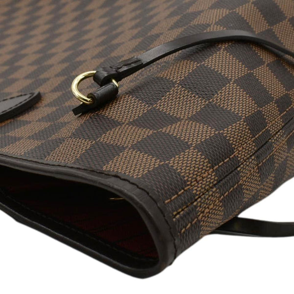 LOUIS VUITTON Neverfull MM Damier Ebene Tote Bag Brown