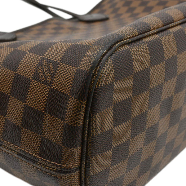 LOUIS VUITTON Neverfull MM Damier Ebene Tote Bag Brown