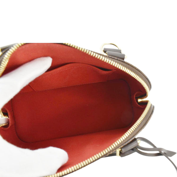 LOUIS VUITTON Alma BB Damier Ebene Satchel Bag Brown