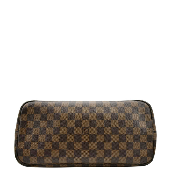 LOUIS VUITTON Neverfull MM Damier Ebene Tote Bag Brown
