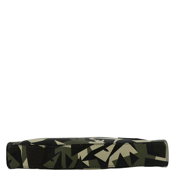 FENDI Leather Clutch Zip Pouch Black