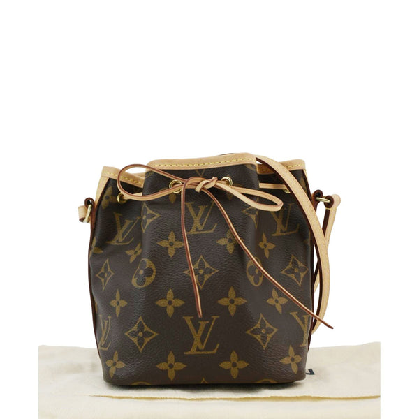 LOUIS VUITTON Monogram Nano Noe Monogram Canvas Crossbody Bag Brown