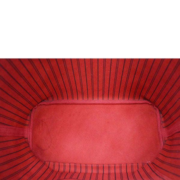 LOUIS VUITTON Neverfull MM Damier Ebene Tote Bag Brown