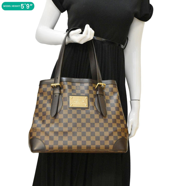 LOUIS VUITTON Hampstead MM Damier Ebene Shoulder Bag Brown