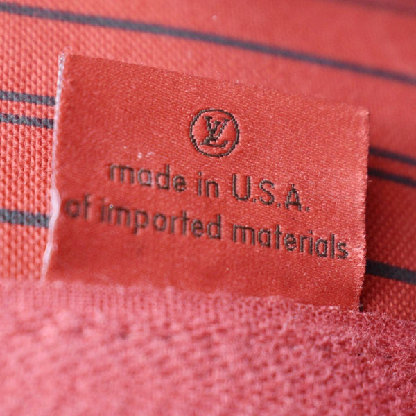 LOUIS VUITTON Neverfull MM Damier Ebene Tote Bag Brown