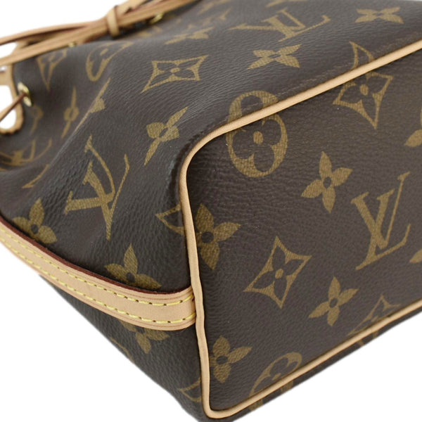 LOUIS VUITTON Monogram Nano Noe Monogram Canvas Crossbody Bag Brown