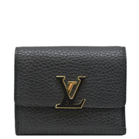 LOUIS VUITTON Capucines XS Taurillon leather Wallet Black