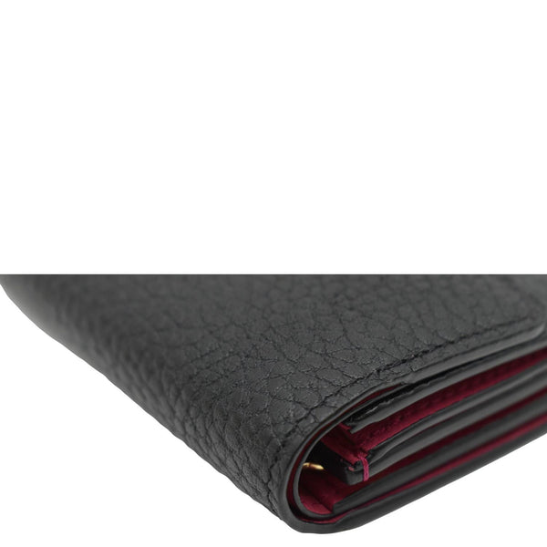 LOUIS VUITTON Capucines XS Taurillon leather Wallet Black