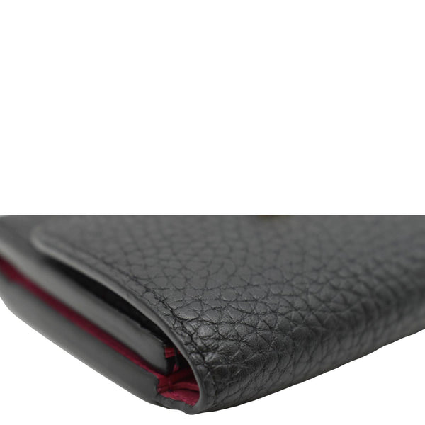 LOUIS VUITTON Capucines XS Taurillon leather Wallet Black