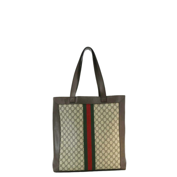 GUCCI Ophidia Soft Large GG Supreme Web Canvas Tote Bag Beige 519335