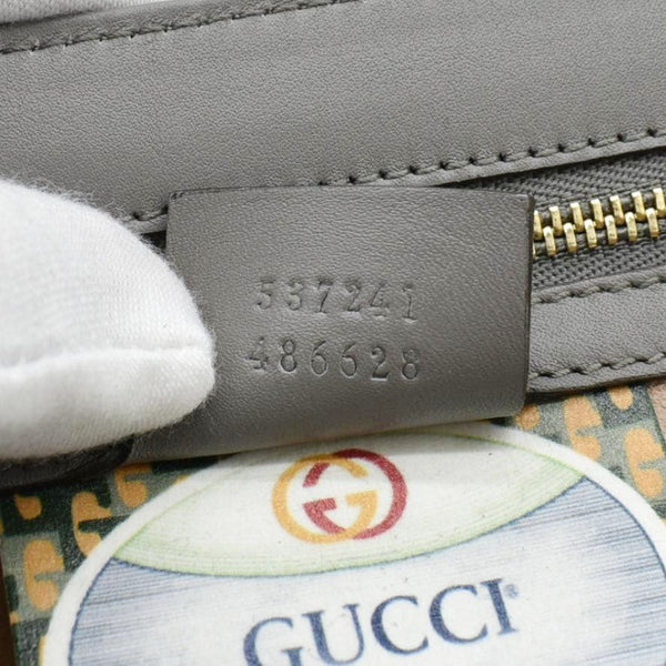 GUCCI Rajah Medium Leather Chain Shoulder Bag Grey 537241