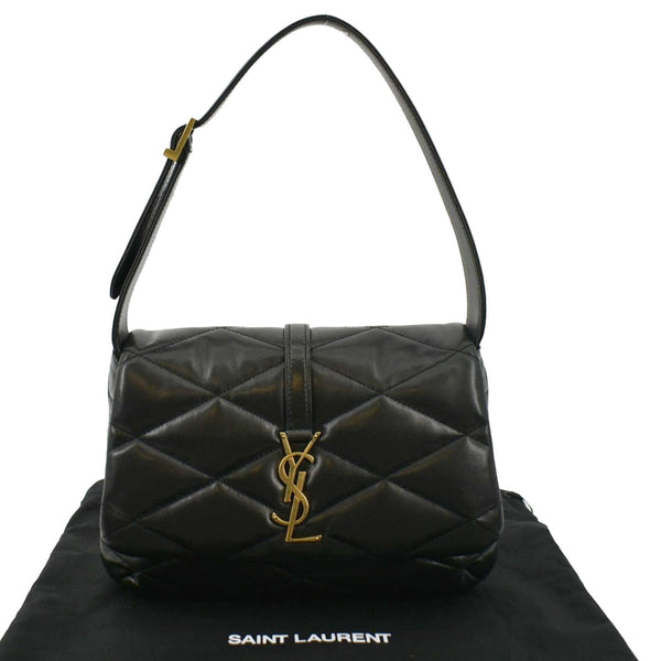 YVES SAINT LAURENT LE 57 Quilted Leather Hobo Bag Black