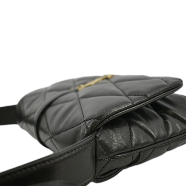 YVES SAINT LAURENT LE 57 Quilted Leather Hobo Bag Black