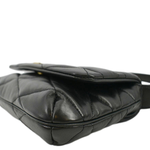 YVES SAINT LAURENT LE 57 Quilted Leather Hobo Bag Black