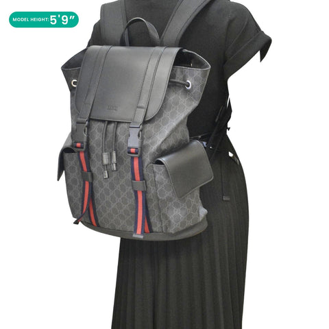 GUCCI GG Supreme Canvas Backpack Black 495563