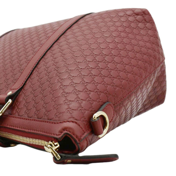 GUCCI Microguccissima Leather Tote Bag Red 449655