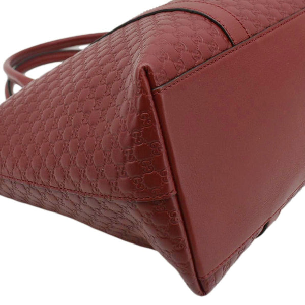 GUCCI Microguccissima Leather Tote Bag Red 449655