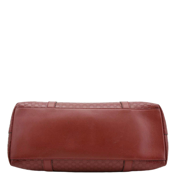 GUCCI Microguccissima Leather Tote Bag Red 449655