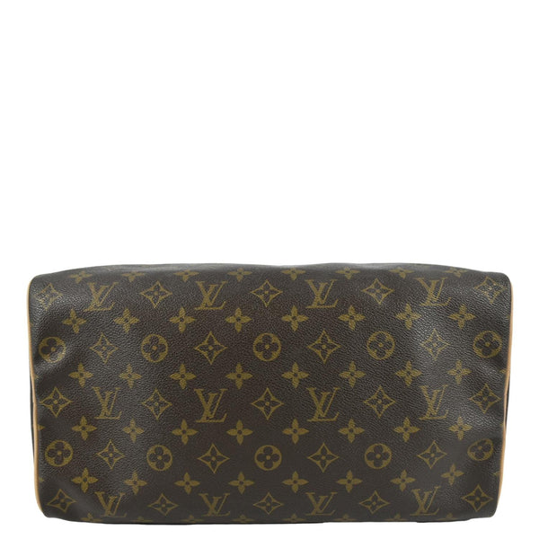 LOUIS VUITTON Speedy 35 Monogram Canvas Satchel Bag Brown