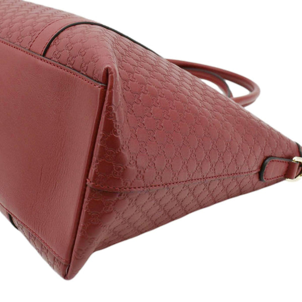 GUCCI Microguccissima Leather Tote Bag Red 449655