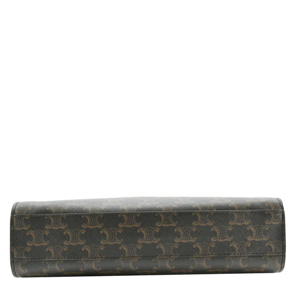 CELINE Triomphe Vertical Cabas Small Canvas Shoulder Bag Black